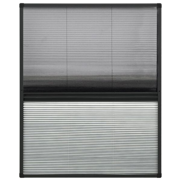 vidaXL Mosquitera plisada para ventanas contra el sol aluminio 60x80cm