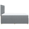 vidaXL Cama box spring con colch&oacute;n tela gris claro 140x190 cm