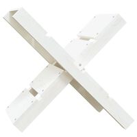 vidaXL Soporte de leña blanco madera maciza de pino 47x39,5x48 cm