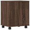 vidaXL Soporte para impresora con ruedas marrón roble 41x32x48 cm