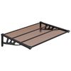vidaXL Marquesina de puerta policarbonato negro 122x90 cm