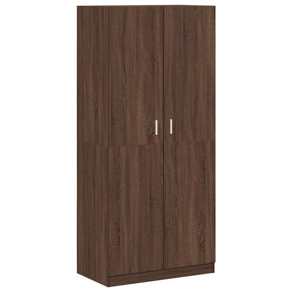 vidaXL Armario madera contrachapada color roble marr&oacute;n 90x52x200 cm