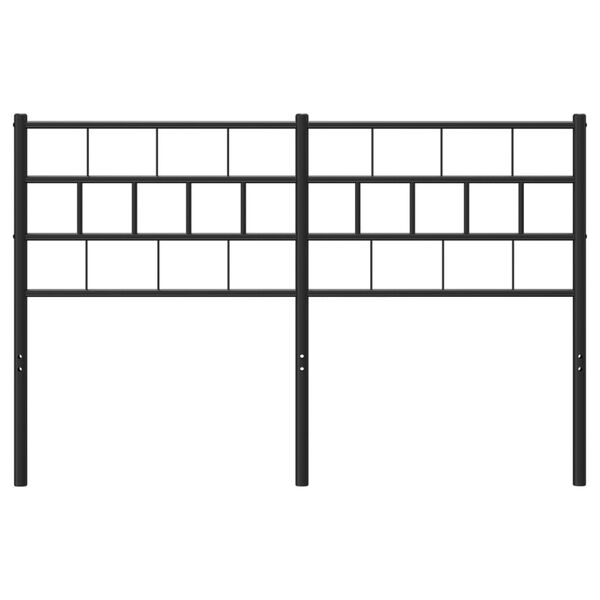 vidaXL Cabecero de repuesto de metal negro 140 cm