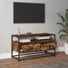vidaXL Mueble para TV madera contrachapada roble ahumado 80x35x45 cm