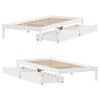 vidaXL Estructura de cama sin colchón madera maciza blanca 75x190 cm