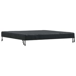 vidaXL Cubierta de Mesa Liso Negro 122 x 122 x 15 cm tela