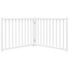vidaXL Puerta de perros plegable 2 paneles madera abeto blanco 160 cm