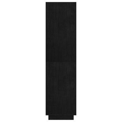 vidaXL Estantería/divisor de espacios madera pino negro 80x35x135 cm