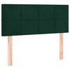 vidaXL Cama box spring colch&oacute;n y LED terciopelo verde oscuro 120x190cm