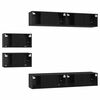 vidaXL Conjunto de mueble de TV 6 pcs Roble Negro Madera de ingeniería