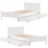 vidaXL Estructura de cama sin colch&oacute;n madera de pino blanca 90x200 cm