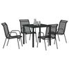 vidaXL Conjunto de Comedor de Jard&iacute;n 5 pcs Negro
