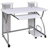 vidaXL Escritorio ordenador madera contrachapada blanco 110x52x88,5 cm