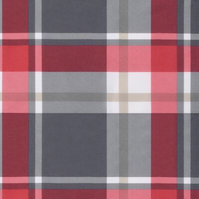 vidaXL Cojín para sofá de palets de tela a cuadros rojo 80x40x12 cm