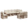 vidaXL Conjunto de sof&aacute;s de jard&iacute;n 8 uds. Beige rat&aacute;n sint&eacute;tico