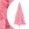 vidaXL Árbol de Navidad artificial con soporte PVC rosa 210 cm