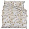 vidaXL Juego de funda n&oacute;rdica algod&oacute;n blanco y marr&oacute;n 225x220 cm