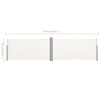 vidaXL Toldo lateral retráctil color crema 160x600 cm