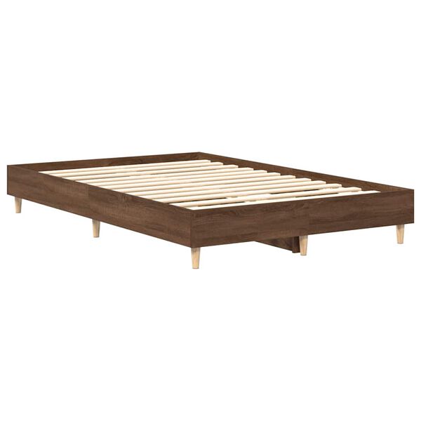 vidaXL Estructura de cama sin colchón marrón roble 120x190 cm madera