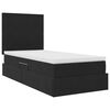 vidaXL Cama con almacenamiento y LED Negro 90 x 190 cm Terciopelo