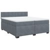 vidaXL Cama box spring con colch&oacute;n terciopelo gris oscuro 200x200 cm