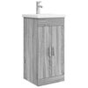 vidaXL Vanidad de ba&ntilde;o con lavabo Sonoma gris 42 x 40 x 84,5 cm