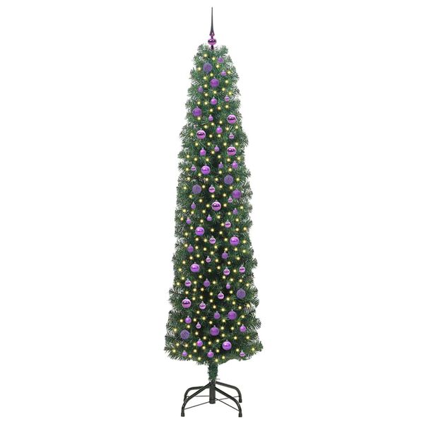 vidaXL &Aacute;rbol de Navidad artificial Verde 240 cm PVC, Acero y Pl&aacute;stico