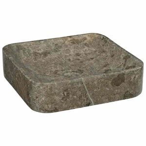 vidaXL Lavabo gris m&aacute;rmol 40x40x10 cm
