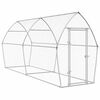 vidaXL Jaula para gallinas acero galvanizado plateado 400x105x182 cm