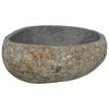 vidaXL Lavabo Gris (38-45) x (30-35) x 15 cm Piedra del R&iacute;o