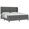 vidaXL Cama tipo Box Spring con cabecera Gris oscuro 200 x 200 cm tela