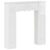 vidaXL Marco de chimenea Blanco Brillante 102 x 20 x 102 cm