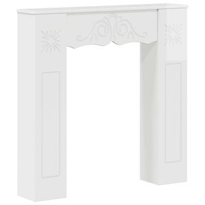 vidaXL Marco de chimenea Blanco Brillante 102 x 20 x 102 cm