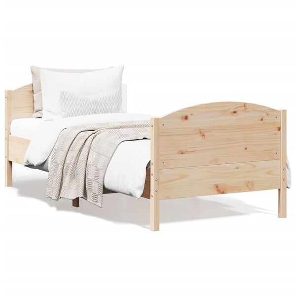 vidaXL Estructura de cama sin colch&oacute;n madera maciza de pino 90x190 cm