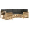 vidaXL Conjunto de sof&aacute;s de exterior 6 pcs Blanco y Antracita
