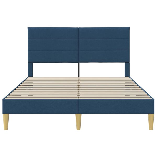 vidaXL Estructura de cama con cabecera Azul 160 x 200 cm tela