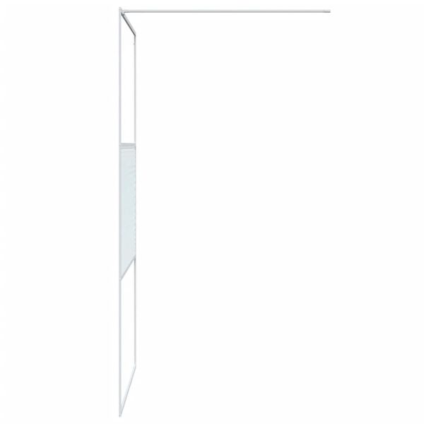 vidaXL Mampara de ducha vidrio ESG transparente blanco 100x195 cm