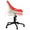 vidaXL Silla de oficina giratoria de cuero sint&eacute;tico rojo y blanco