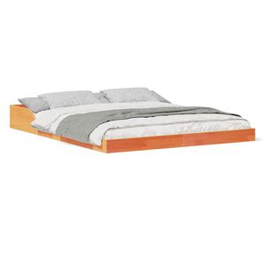 vidaXL Estructura de cama Marr&oacute;n cera 160 x 220 cm