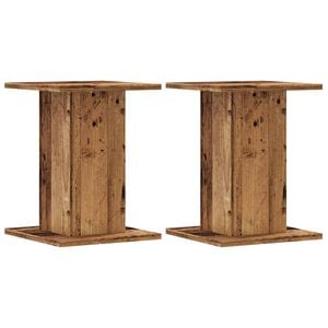 vidaXL Soportes para plantas 2 uds madera roble envejecido 30x30x40 cm