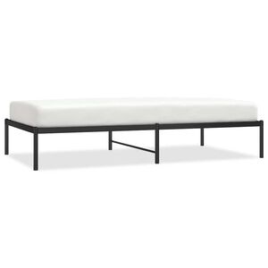 vidaXL Estructura de cama sin colch&oacute;n metal negro 100x190 cm