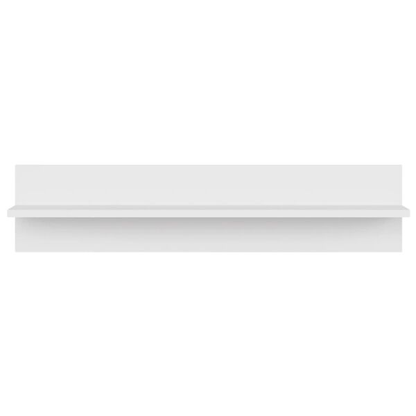 vidaXL Estante de pared 4 uds madera contrachapada blanco 80x11,5x18cm