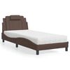 vidaXL Cama Viana con colch&oacute;n cuero sint&eacute;tico marr&oacute;n 80x200 cm