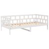 vidaXL Sof&aacute; cama madera maciza de pino blanco 90x190 cm