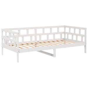 vidaXL Sof&aacute; cama madera maciza de pino blanco 90x190 cm