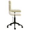 vidaXL Sillas de oficina giratorias 2 unidades terciopelo crema