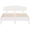 vidaXL Estructura de cama sin colch&oacute;n madera de pino blanca 140x200 cm