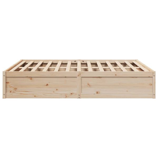 vidaXL Estructura de cama sin colch&oacute;n madera maciza de pino 200x200 cm