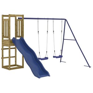 vidaXL Parque infantil de exterior madera de pino impregnada