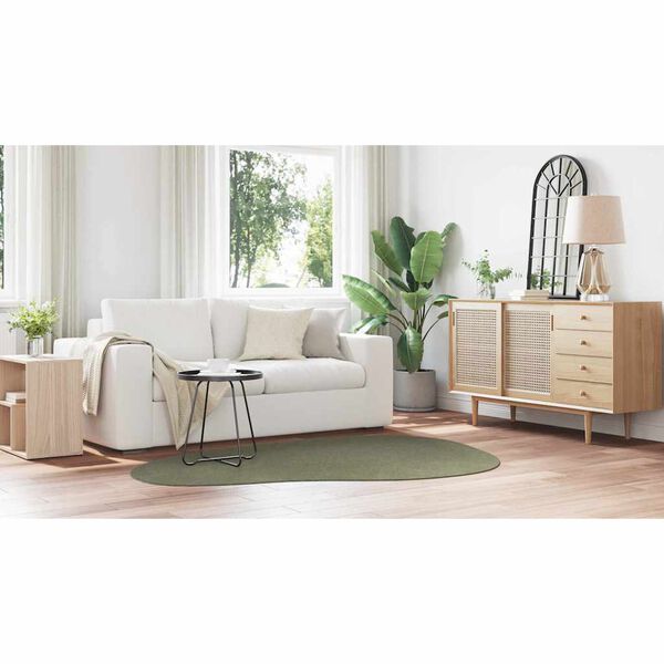 vidaXL Alfombras de &aacute;rea HUARTE Verde bosque 140 x 200 cm Poli&eacute;ster